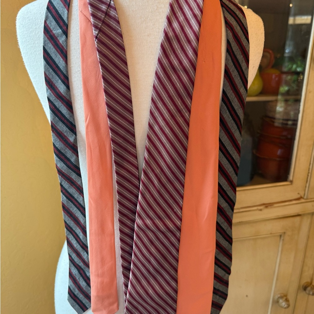 Striped vintage Ties in a peachy hue